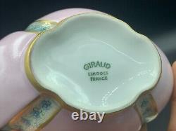 Art Deco Giraud Limoges France Porcelain Lidded Vanity Trinket Box Hand Painted