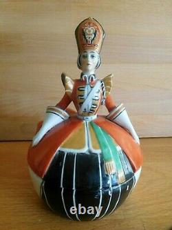 Art Deco Goebel Porcelain Powder Bowl Of Russian Princess Figure Half Doll