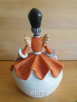 Art Deco Goebel Porcelain Powder Bowl Of Russian Princess Figure Half Doll