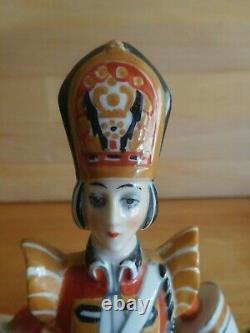 Art Deco Goebel Porcelain Powder Bowl Of Russian Princess Figure Half Doll