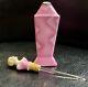 Art Deco Half Doll Perfume Bottle Porcelain Bavaria Pink Lady Long Glass Dauber