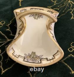 Art Deco Hand Painted Porcelain Opponent Era 1891-1921 6 Pieces