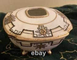 Art Deco Hand Painted Porcelain Opponent Era 1891-1921 6 Pieces