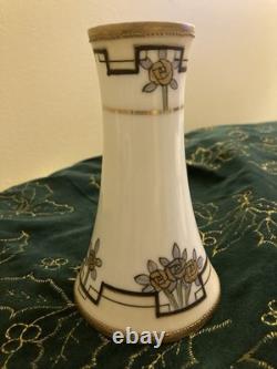 Art Deco Hand Painted Porcelain Opponent Era 1891-1921 6 Pieces