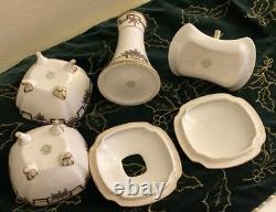 Art Deco Hand Painted Porcelain Opponent Era 1891-1921 6 Pieces