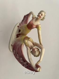 Art Deco Hertwig & Company Katzhutte Porcelain Figurine Dancing Lady Germany