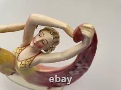 Art Deco Hertwig & Company Katzhutte Porcelain Figurine Dancing Lady Germany