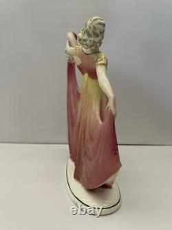 Art Deco Hertwig & Company Katzhutte Porcelain Figurine Dancing Lady Germany