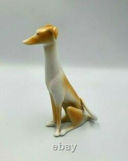 Art Deco Hollohaza Dog Porcelain Figurine