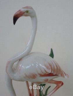 Art Deco Hutschenreuther-rosenthal Porcelain Flamingo Couple Bird Figurine