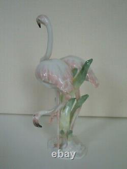 Art Deco Hutschenreuther-rosenthal Porcelain Flamingo Couple Bird Figurine