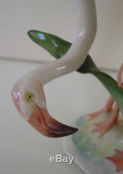 Art Deco Hutschenreuther-rosenthal Porcelain Flamingo Couple Bird Figurine