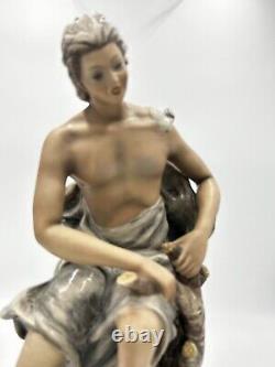 Art Deco Italy Porcelain Figure 18 Tall Capodimonte Style