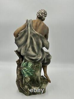 Art Deco Italy Porcelain Figure 18 Tall Capodimonte Style
