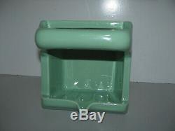 Art Deco Jade Green Unused Ceramic Fowler Ware Australia Soap & Washer Holder