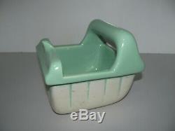 Art Deco Jade Green Unused Ceramic Fowler Ware Australia Soap & Washer Holder