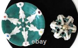 Art Deco Kings Crown Porcelain Flower Frog Hand Painted Ardalt Occupied Japan