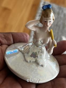 Art Deco Ladies Dresser Bavarian Porcelain Vanity Set 2 Perfumes + Powder Jar
