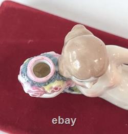 Art Deco Lady Perfume Bottle Woman Figurine No Crown Top Porcelain Vtg Germany