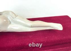 Art Deco Lady Perfume Bottle Woman Figurine No Crown Top Porcelain Vtg Germany