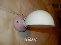 Art Deco Lavender porcelain wall sconce with Period Simple Original shade