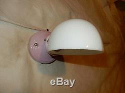 Art Deco Lavender porcelain wall sconce with Period Simple Original shade
