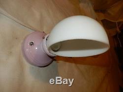 Art Deco Lavender porcelain wall sconce with Period Simple Original shade