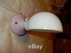 Art Deco Lavender porcelain wall sconce with Period Simple Original shade