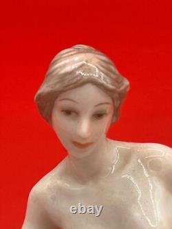 Art Deco Laying Maiden On Porcelain Tray