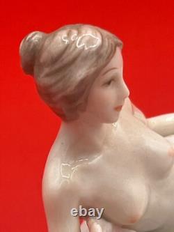 Art Deco Laying Maiden On Porcelain Tray