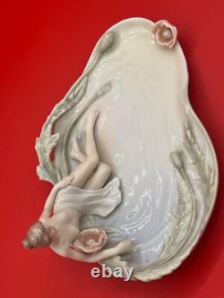 Art Deco Laying Maiden On Porcelain Tray