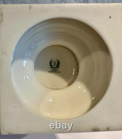 Art Deco Lenox Silver Overlay Stripe Pair Urns Vases 8 c 1930's