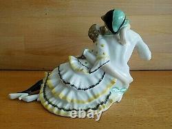 Art Deco Lorenz Hutschenreuther Porcelain Pierrot And Pierrette Figure Group