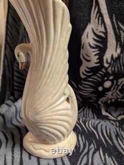 Art Deco Lusterware Porcelain Swan Vase with iridescent Rosenthal Netter MCM