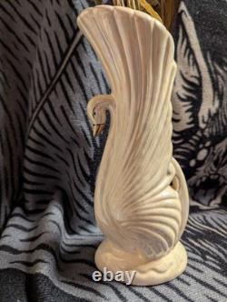 Art Deco Lusterware Porcelain Swan Vase with iridescent Rosenthal Netter MCM