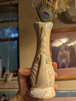 Art Deco Lusterware Porcelain Swan Vase with iridescent Rosenthal Netter MCM