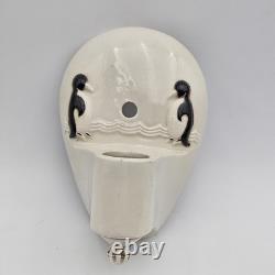 Art Deco MCM White Porcelain Wall Sconce Penguins Theme Porcelier Kids Room