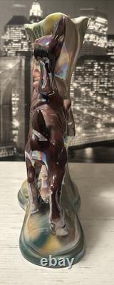 Art Deco Mid Century Mantle Deer Ceramic Porcelain Figurine Vase 1930s Italy EUC