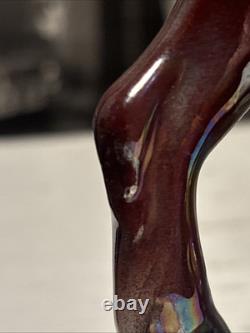 Art Deco Mid Century Mantle Deer Ceramic Porcelain Figurine Vase 1930s Italy EUC