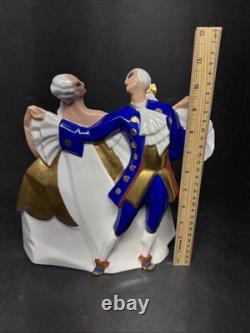 Art Deco Minuet Carnival Couple By Atelier de la Maitrise, Ayme of PARIS FRANCE
