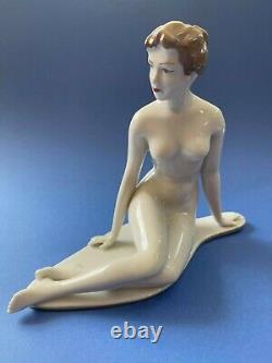 Art Deco Nude Lady Porcelain Figurine