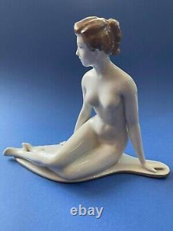 Art Deco Nude Lady Porcelain Figurine