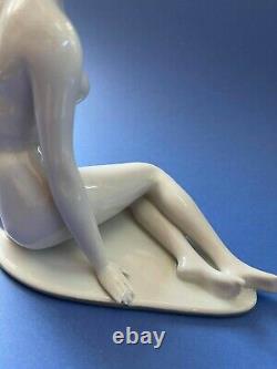 Art Deco Nude Lady Porcelain Figurine