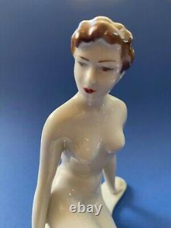 Art Deco Nude Lady Porcelain Figurine