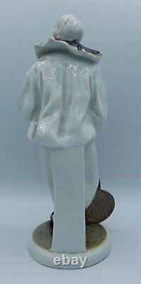 Art Deco Pierrot Clown by Karl Ens Porcelain Figure Signed A. Büschelberger RARE