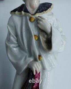 Art Deco Pierrot Clown by Karl Ens Porcelain Figure Signed A. Büschelberger RARE