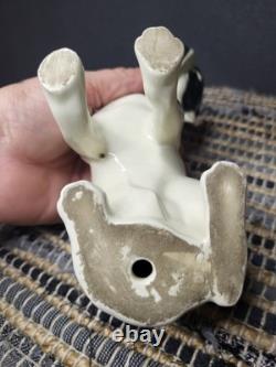 Art Deco Porcelain Black & White Bulldog Sculpt Bully ceramic figure, ca. 1910