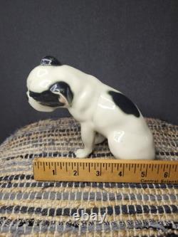 Art Deco Porcelain Black & White Bulldog Sculpt Bully ceramic figure, ca. 1910
