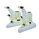 Art Deco Porcelain Bookends Borzois Wolfhound Dogs Figurines