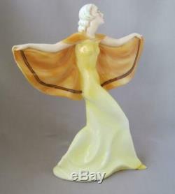 Art Deco Porcelain Butterfly Lady Katzhuette Katzhutte Germany Goldscheider Era